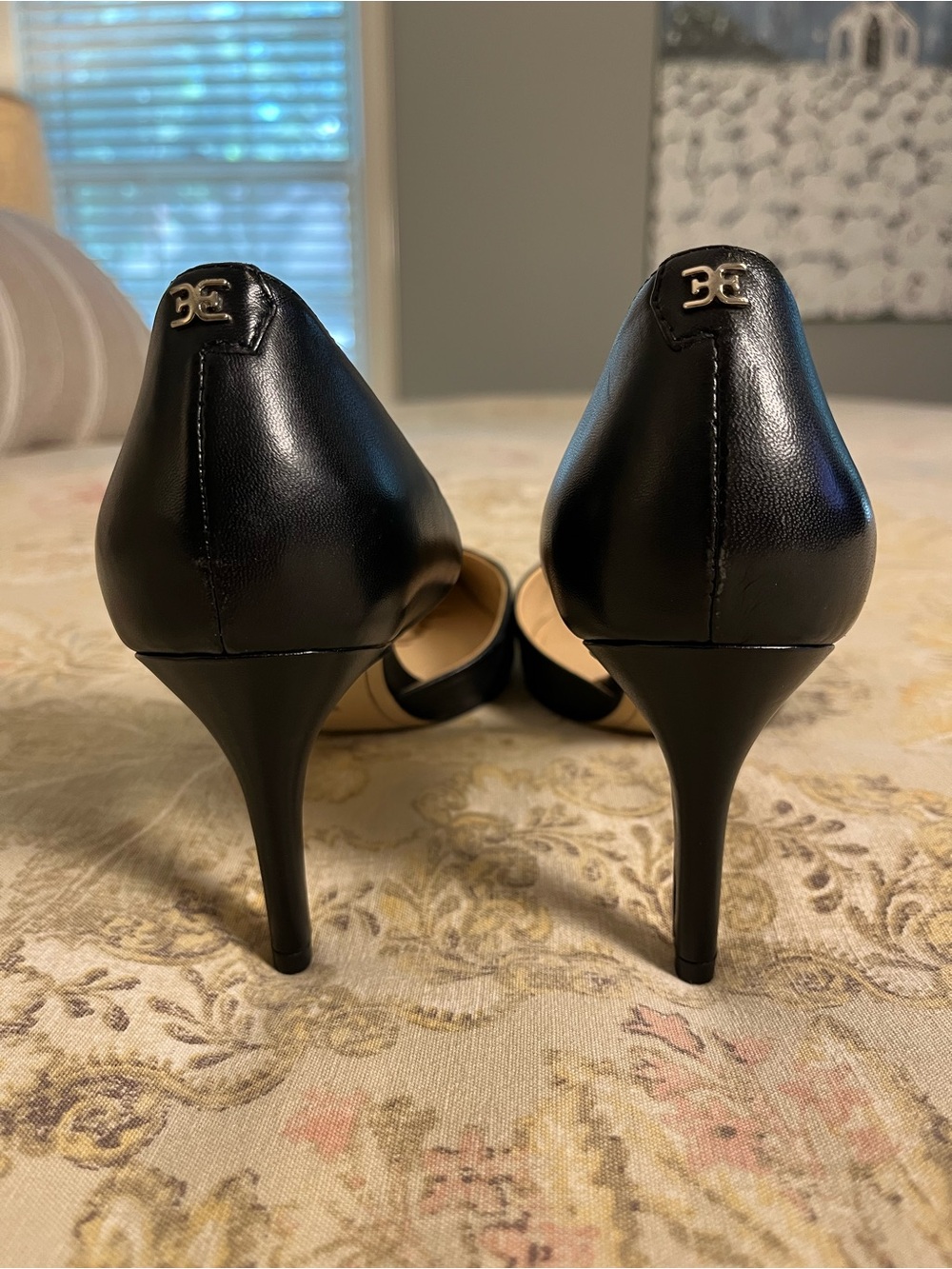 Sam Edelman Jaina D’Orsay Black Leather 3” Stiletto Pumps. 8.5 - Picture 4 of 7